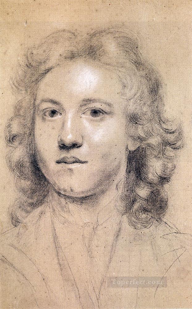 17歳の芸術家ジョシュア・レイノルズの肖像油絵